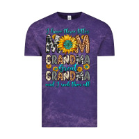 Cloud Purple i have three tittles mom grandma great grandma Vintage Tee - Zillion Design Studio