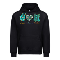 Black Peace Love Gemstone Urban Hoodie - BundleAndBundleShop