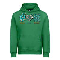 Emerald Peace Love Gemstone Urban Hoodie - BundleAndBundleShop