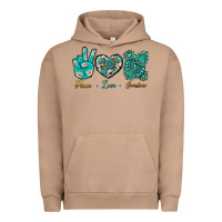 Pigment Burro Peace Love Gemstone Urban Hoodie - BundleAndBundleShop
