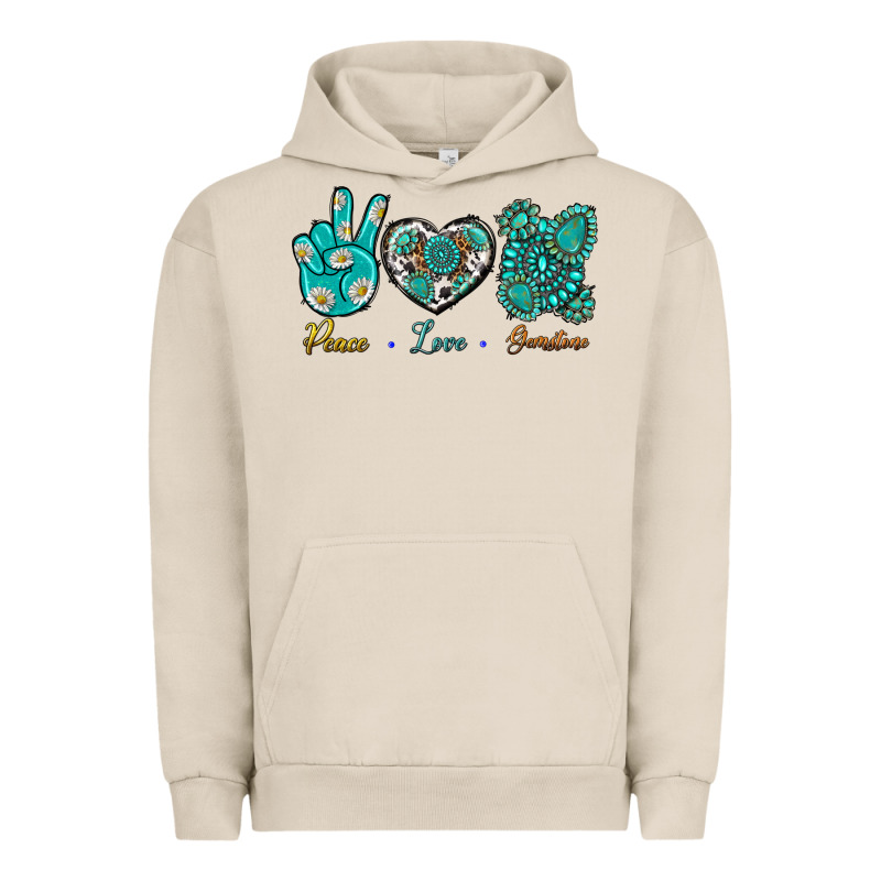 Peace Love Gemstone Urban Hoodie by BundleAndBundleShop | Teevron