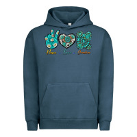 Pigment Midnight Navy Peace Love Gemstone Urban Hoodie - BundleAndBundleShop
