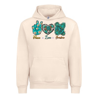 Sandshell Peace Love Gemstone Urban Hoodie - BundleAndBundleShop