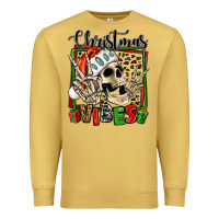 Antique Gold christmas vibes skeleton Premium Sweatshirt - Jasminsmagicworld