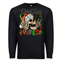 Black christmas vibes skeleton Premium Sweatshirt - Jasminsmagicworld