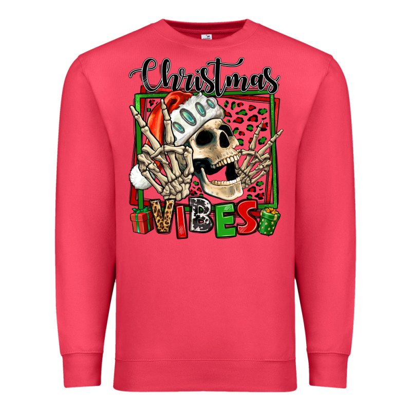 Christmas Vibes Skeleton Premium Sweatshirt by Jasminsmagicworld | Teevron