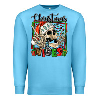 Ocean Blue christmas vibes skeleton Premium Sweatshirt - Jasminsmagicworld