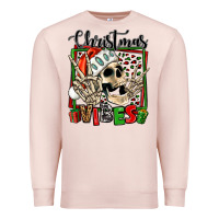 Pale Pink christmas vibes skeleton Premium Sweatshirt - Jasminsmagicworld