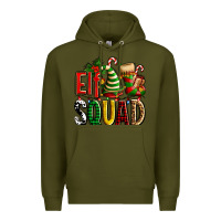 Army Green elf squad with elf hat and socks Premium Hoodie - AdoDesignShop