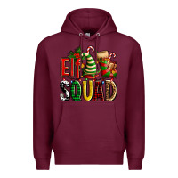 Burgundy elf squad with elf hat and socks Premium Hoodie - AdoDesignShop