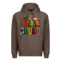 Coffee elf squad with elf hat and socks Premium Hoodie - AdoDesignShop