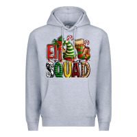 Heather Grey elf squad with elf hat and socks Premium Hoodie - AdoDesignShop