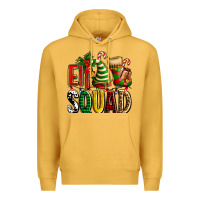 Mustard elf squad with elf hat and socks Premium Hoodie - AdoDesignShop