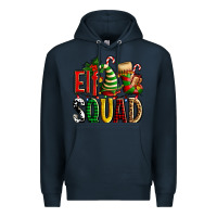 Navy elf squad with elf hat and socks Premium Hoodie - AdoDesignShop
