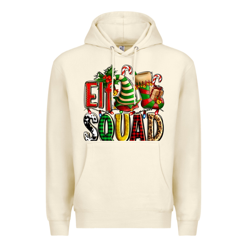 Elf Squad With Elf Hat And Socks Premium Hoodie by AdoDesignShop | Teevron