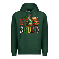 Sports Green elf squad with elf hat and socks Premium Hoodie - AdoDesignShop