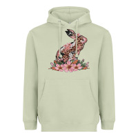 Matcha bunny with blossom flower Heavyweight Hoodie - Artiststas