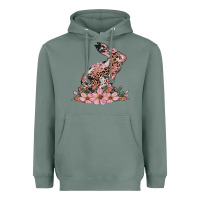 Sage bunny with blossom flower Heavyweight Hoodie - Artiststas