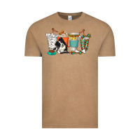 Vintage Coffee alaskan border collie dog coffee cups Vintage Tee - texasbilliewilder
