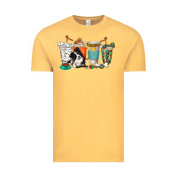 Vintage Mustard alaskan border collie dog coffee cups Vintage Tee - texasbilliewilder