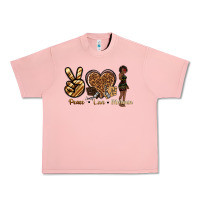 Salmon peace love melanin Urban Heavy Tee - texasbilliewilder
