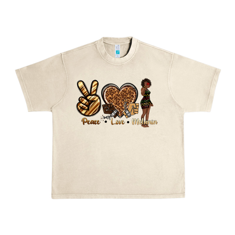 Peace Love Melanin Urban Heavy Tee by texasbilliewilder | Teevron