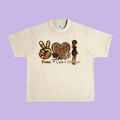 Urban Heavy Tee peace love melanin