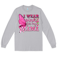 Moon Dust I Wear Pink For My Mama with Butterfly Long Sleeve Tee - texasbilliewilder