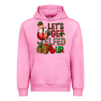 Fuchsia Pink Let's Get Elfed Up Christmas Urban Hoodie - BundleAndBundleShop