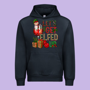 Let's Get Elfed Up Christmas Urban Hoodie Designed By Bundleandbundleshop