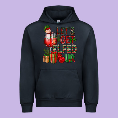 Let's Get Elfed Up Christmas Urban Hoodie Designed By Bundleandbundleshop