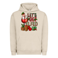 Pigment French Oak Let's Get Elfed Up Christmas Urban Hoodie - BundleAndBundleShop