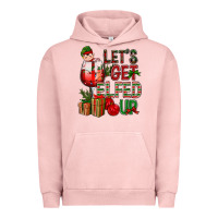 Pigment Salmon Let's Get Elfed Up Christmas Urban Hoodie - BundleAndBundleShop