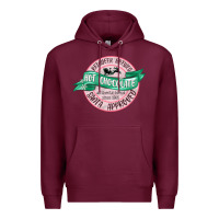 Burgundy reindeer brewed santa approved pink Premium Hoodie - MaliasSmallBusiness