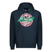 Navy reindeer brewed santa approved pink Premium Hoodie - MaliasSmallBusiness