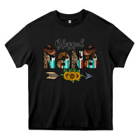 Black blessed nana Heavy Core Tee - CowhideDigitalArt