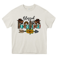 Cream blessed nana Heavy Core Tee - CowhideDigitalArt