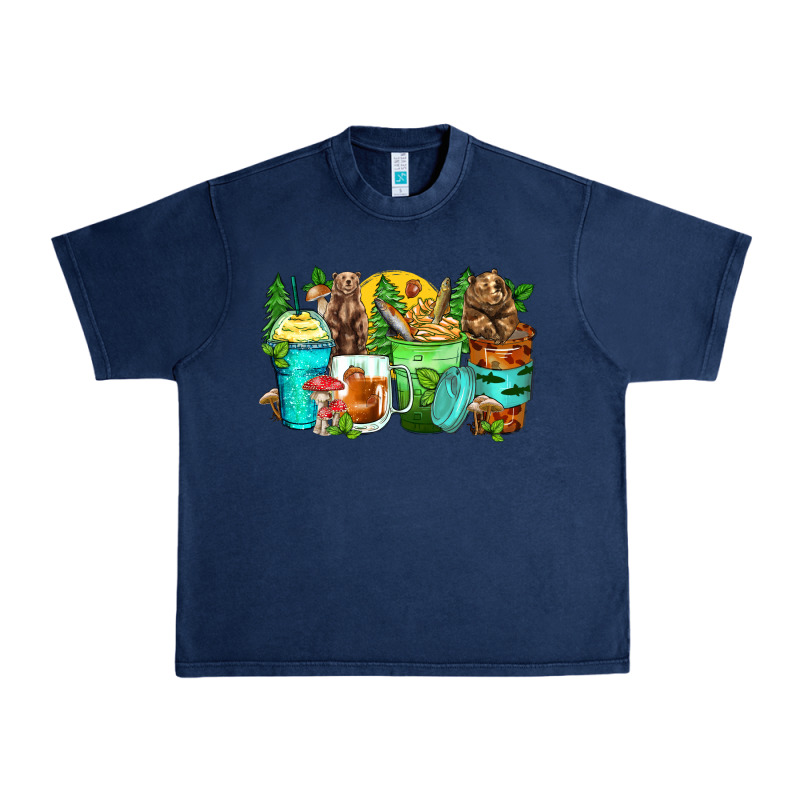 Bear Coffee Cups Urban Heavy Tee by Zillion Design Studio | Teevron