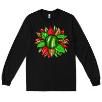 Black watermelon sunflower Long Sleeve Tee - Zillion Design Studio