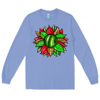 Colony Blue watermelon sunflower Long Sleeve Tee - Zillion Design Studio