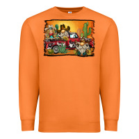 Carrot western truck cowboy gnome background Premium Sweatshirt - BarkalooDesign