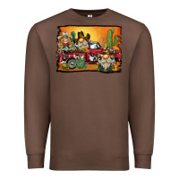Chestnut western truck cowboy gnome background Premium Sweatshirt - BarkalooDesign