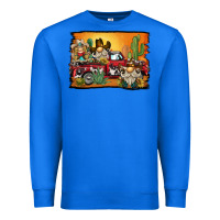 True Royal western truck cowboy gnome background Premium Sweatshirt - BarkalooDesign