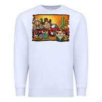 White western truck cowboy gnome background Premium Sweatshirt - BarkalooDesign