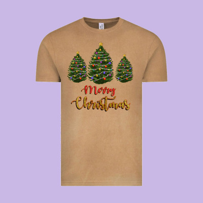 Vintage Tee merry christmas trees