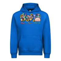Cobalt Peace Love Make Up Urban Hoodie - BundleAndBundleShop