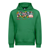 Emerald Peace Love Make Up Urban Hoodie - BundleAndBundleShop