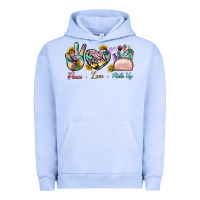 Pigment Grape Ice Peace Love Make Up Urban Hoodie - BundleAndBundleShop