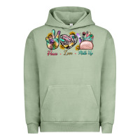 Pigment Oil Green Peace Love Make Up Urban Hoodie - BundleAndBundleShop