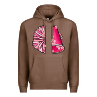 Chestnut custom name cheerleader with megaphone Premium Hoodie - MaliasSmallBusiness
